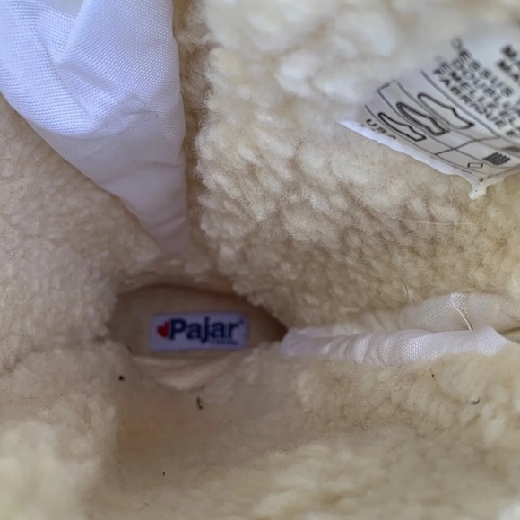 Pajar White Winter Boots with Cream Fur 10 - Picture 7 of 11